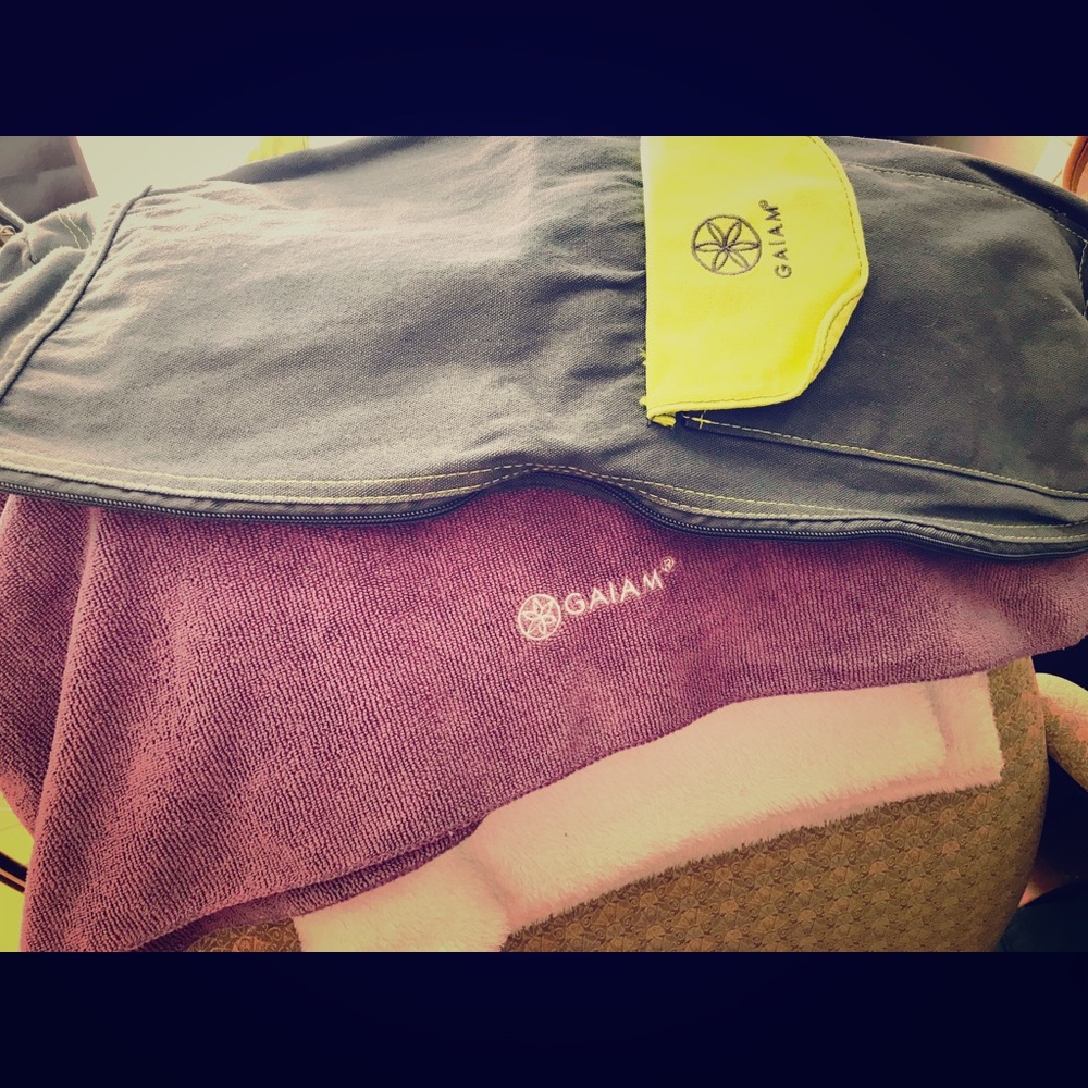 Gaiam yoga mat and towel